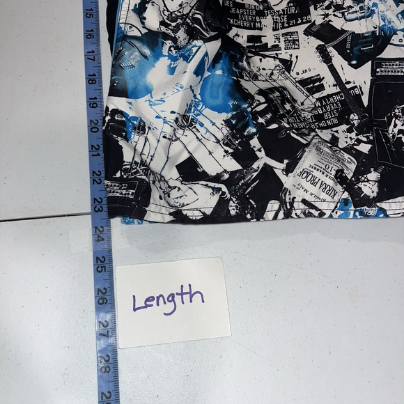 Kirra Men's Graffiti Print Kirra Proof Drawstring Board Shorts 35 Beach Pool - Picture 8 of 9